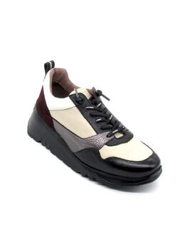 Zapato Deportivo Wonders E-6730 nergro/beige mujer