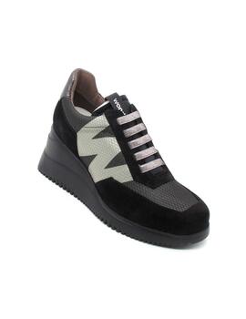 Zapato Deportivo Wonders G-6612 negro para mujer