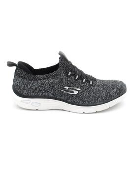 Deportivo Skechers 149007/BKW  negro/bco. mujer