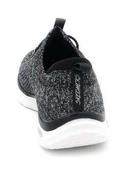 Deportivo Skechers 149007/BKW  negro/bco. mujer