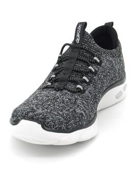 Deportivo Skechers 149007/BKW  negro/bco. mujer