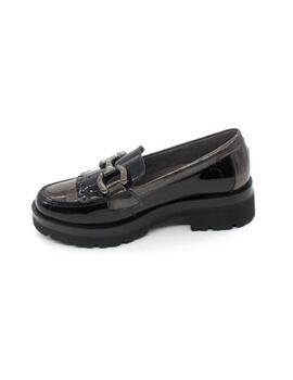 Mocasín Pitillos 5360 negro/gris para mujer