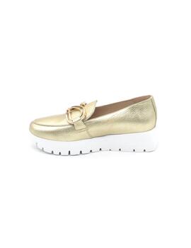 Mocasín Wonders 2462 dorado para mujer