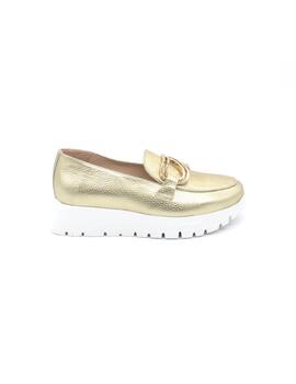 Mocasín Wonders 2462 dorado para mujer