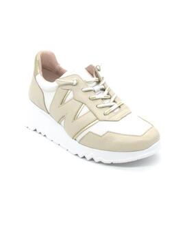 Zapato deportivo Wonders 3741 bco/beige para mujer