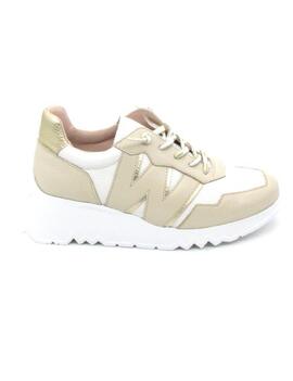 Zapato deportivo Wonders 3741 bco/beige para mujer