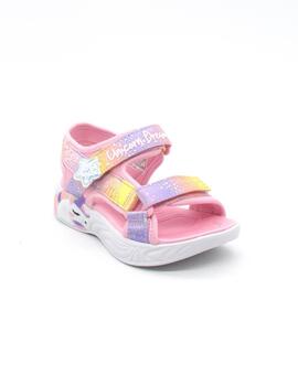 Sandalia Skechers 302682L/LPMT rosa/multicolor