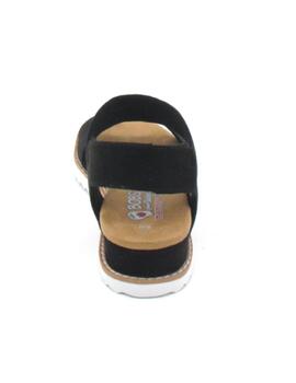 Sandalia Skechers BOBS Desert Kiss negro para muje