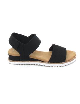 Sandalia Skechers BOBS Desert Kiss negro para muje