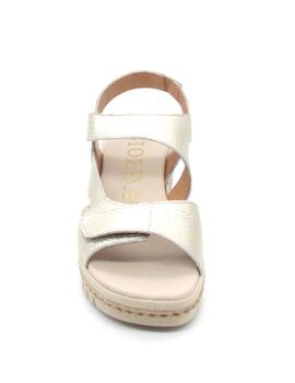 Sandalia Giorda 25107 platino para mujer