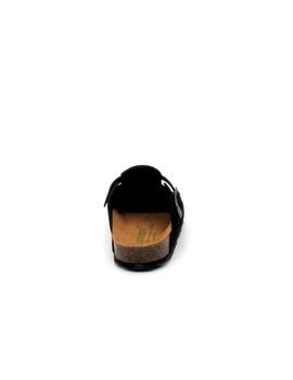Zueco Bio Autenti 355 serraje de color negro para mujer
