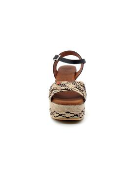 Sandalia Oh My sandals 5476 negro/beige para mujer