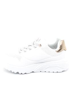 Zapatilla Skechers Uno Lite Metallic blanco niña