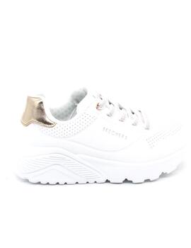 Zapatilla Skechers Uno Lite Metallic blanco niña