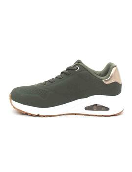 Zapatilla Skechers Uno - Shimmer Away verde