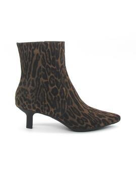 Botín Wonders 7111 leopardo de tacón para mujer