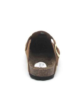 Zueco AUTENTI 0355 de serraje marrón con pelo