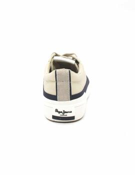 Zaptilla Pepe Jeans PMS31075(839) de color beige con cordón