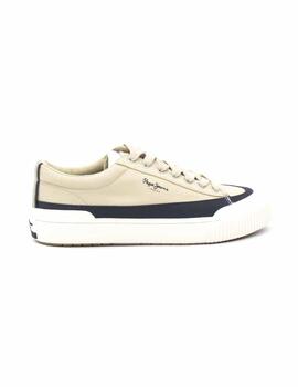 Zaptilla Pepe Jeans PMS31075(839) de color beige con cordón