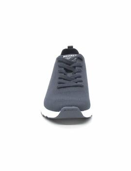 Zapatilla Ecoalf CONDEKNITALF de color azul indigocon cordón