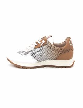 Zapato deportivo Hispanitas BHV253869 de color blanco/cuero