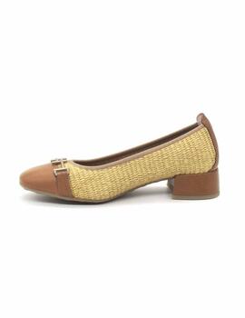 Zapato Hispanitas RH253992 de color cuero con tacón