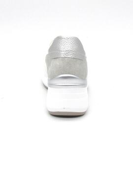 Zapato deportivo Mysoft 25M250 blanco con cuña para mujer
