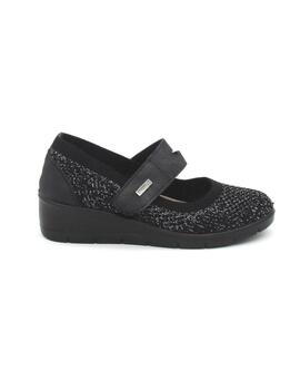 Bailarina Mysoft 25M207 negro con cuña para mujer