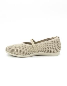 Bailarina Mysoft 25M0832 de color platino para mujer