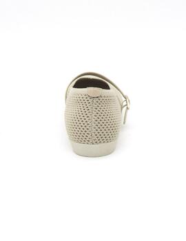 Bailarina Mysoft 25M0832 de color platino para mujer