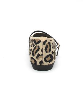 Bailarina Mysoft 25M082 de color leopardo para mujer