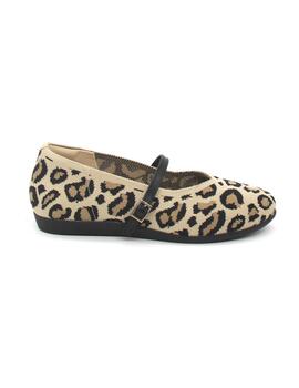 Bailarina Mysoft 25M082 de color leopardo para mujer