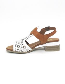Sandalia 48 HORAS 515804/30 blanco/cuero para muje