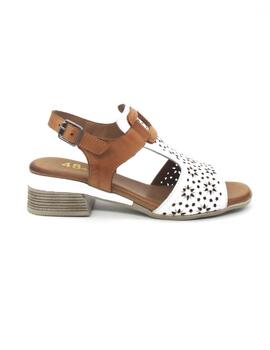 Sandalia 48 HORAS 515804/30 blanco/cuero para muje