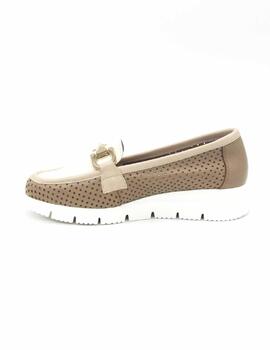 Mocasín 24HRS 26429 color tostado para mujer