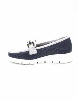 Mocasín 24HRS 26429 de color navy para mujer