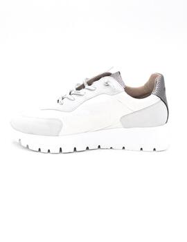 Zapato deportivo Wonders A-2464 blanco/plata para mujer