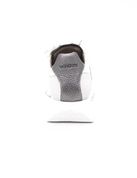 Zapato deportivo Wonders A-2464 blanco/plata para mujer