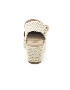 Alpargata Mysoft 25M111 de color  blanco/platino