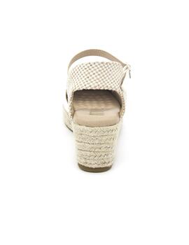 Alpargata Mysof t25M130 de color blanco con cuña