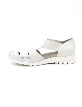 Sandalia Pitillos cangrejera 20100 plata/beige para mujer