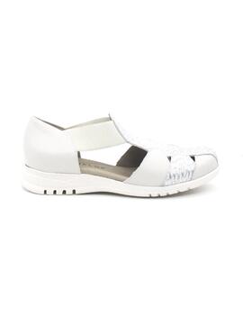 Sandalia Pitillos cangrejera 20100 plata/beige para mujer