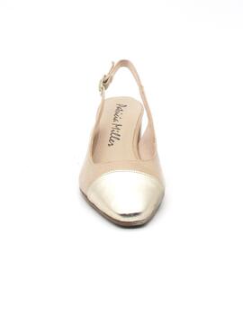 Zapato destalonado Patricia Miller 6315 oro/nude