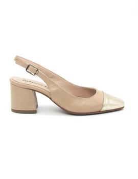 Zapato destalonado Patricia Miller 6315 oro/nude