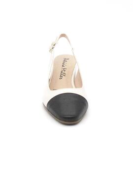 Zapato destalonado Patricia Miller 6315 negro/crem