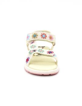 Sandalia Pablosky 981830 crochet beige para niña