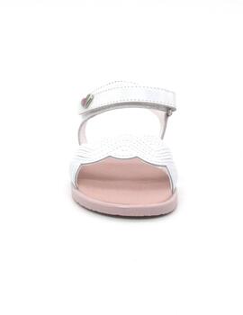 Sandalia Pablosky 443008 de color blanco para niña