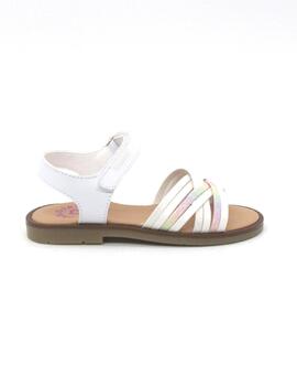 Sandalia Pablosky 438200 de color blanco para niña