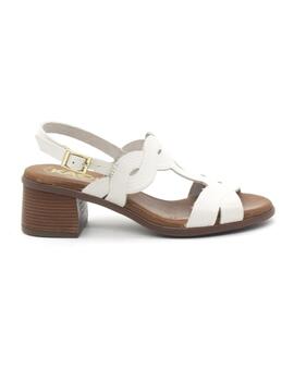 Sandalia Kaola 2731 de color balnco con tacón para mujer
