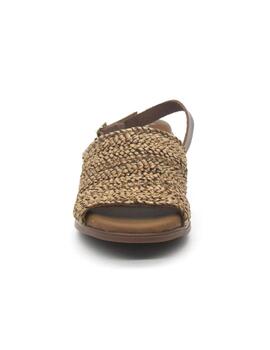 Sandalia Kaola 2731 color cuero/bronce con tacón para mujer